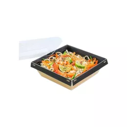 Barquette LUXIFOOD Noir 180x180x53mm - 1200ml